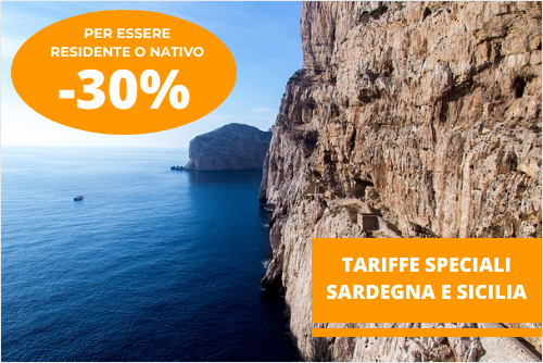 Immagine di Sei residente o nativo in Sardegna o Sicilia? Per te fino al 30% di sconto!